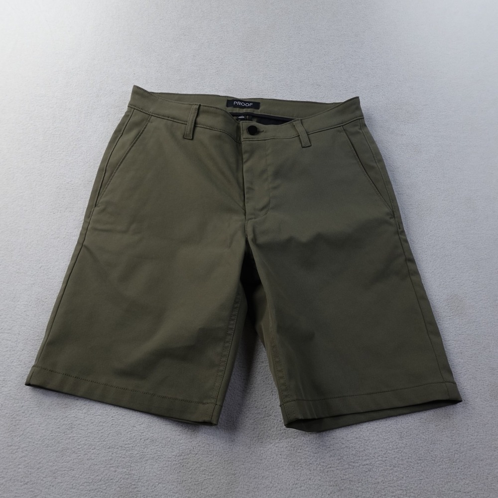 Proof Nomad Shorts Mens 30 Olive Green 9" Performance Chino Travel Huckberry